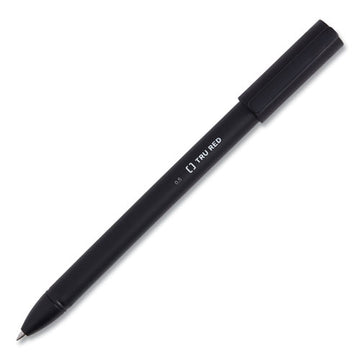 TRU RED™ Quick Dry Gel Pen, Stick, Fine 0.5 Mm, Black Ink, Black Barrel, Dozen freeshipping - TVN Wholesale
